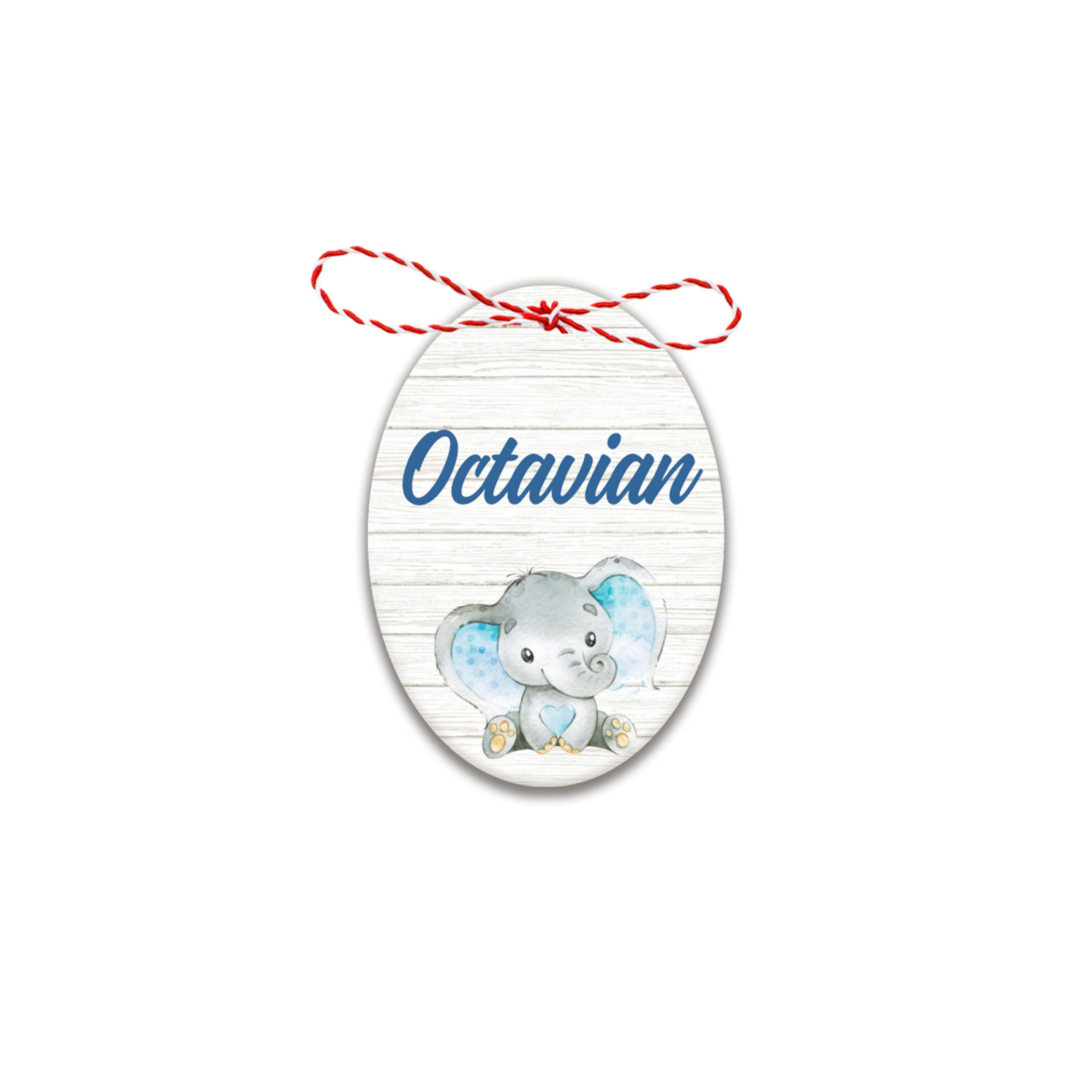 Martisor handmade cu nume elefant baiat