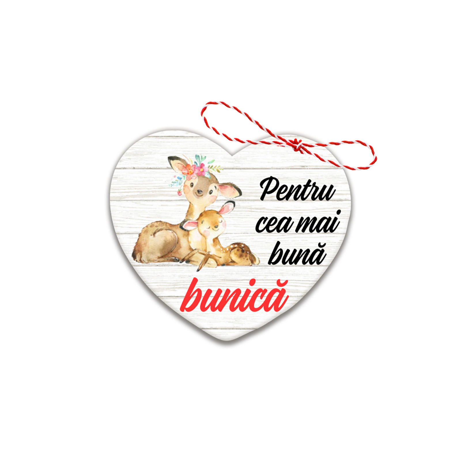 Martisor handmade pentru cea mai buna bunica model caprioara