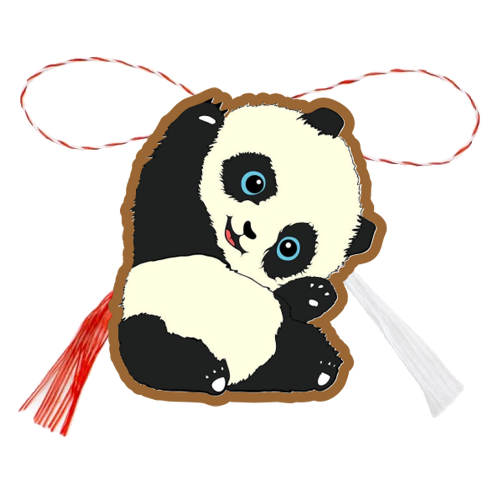 Martisor handmade cu urs panda