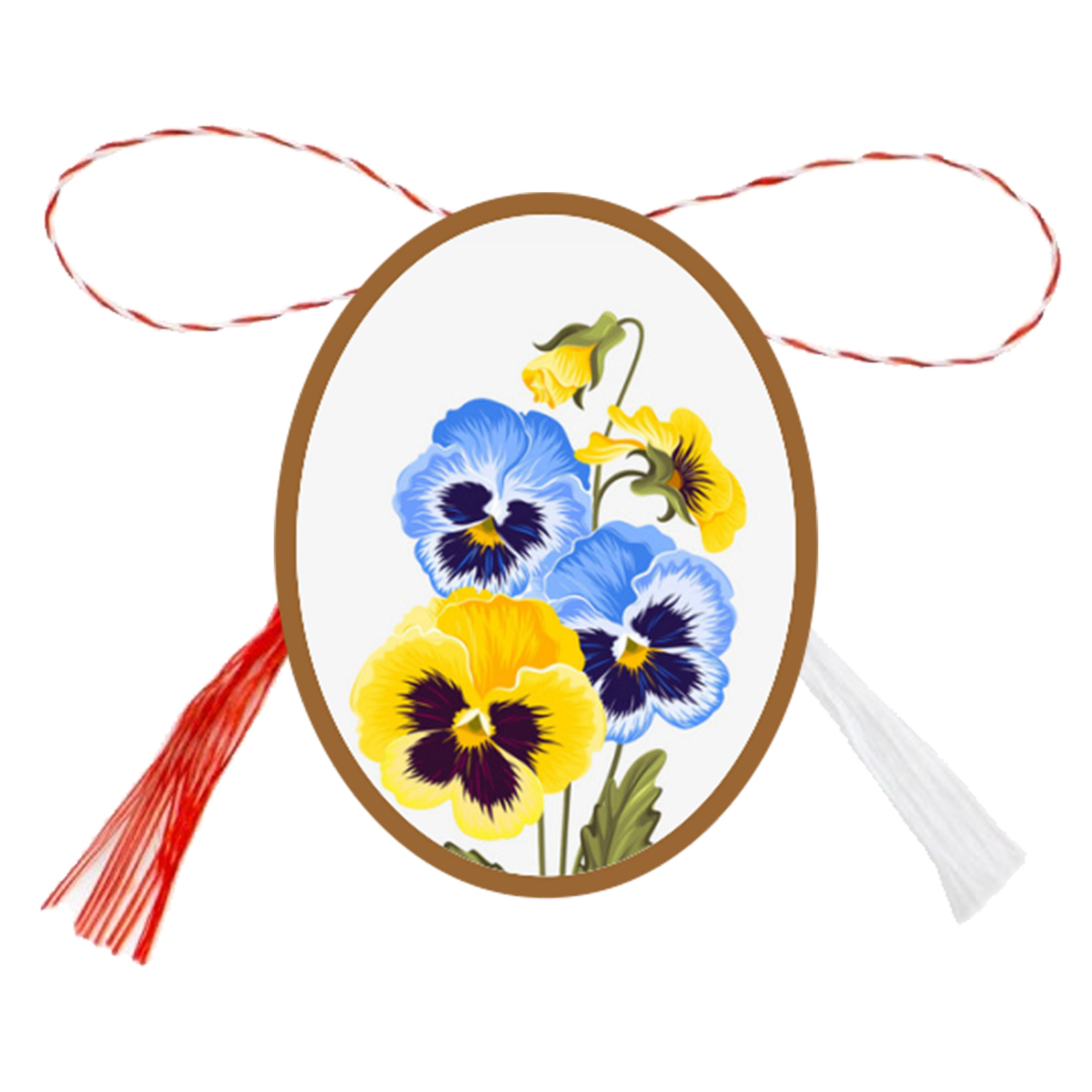 Martisor handmade cu panselute