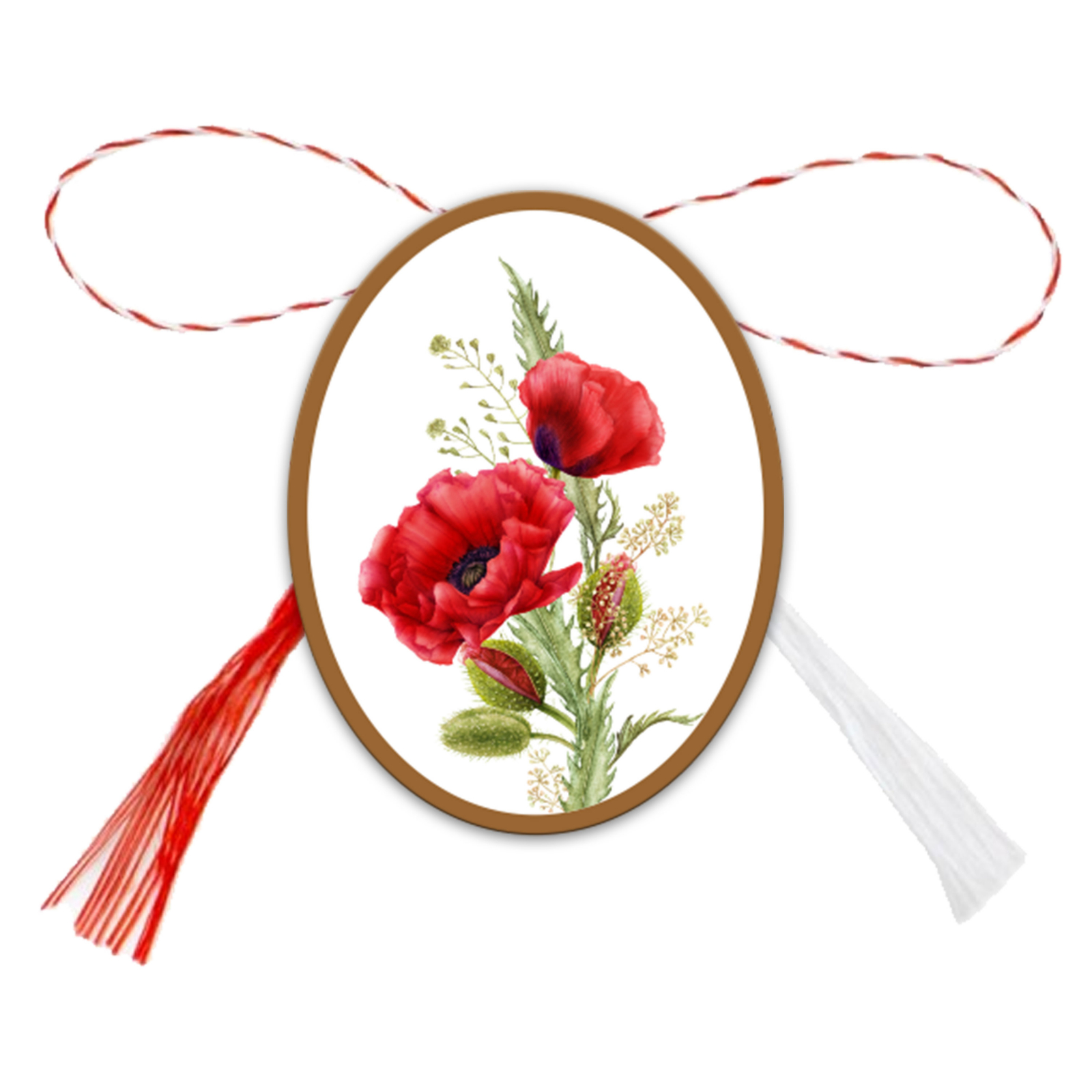 Martisor handmade cu maci