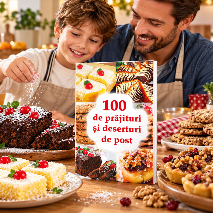 Copertă carte 100 de prăjituri și deserturi de post [3]