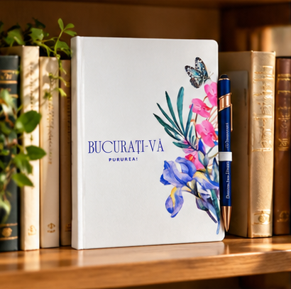 Agenda format A5 cu pix personalizata "Bucurati-va pururea!" [6]
