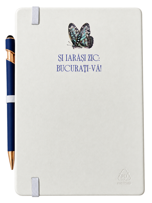 Agenda format A5 cu pix personalizata "Bucurati-va pururea!" [2]
