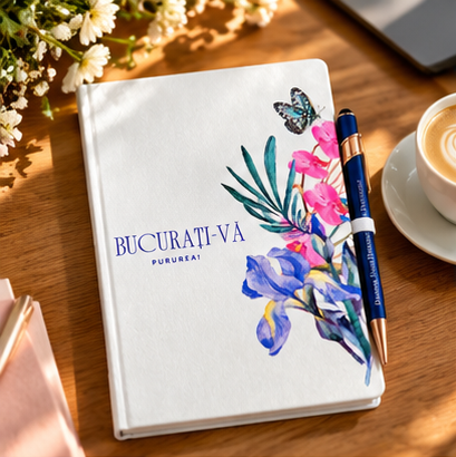 Agenda format A5 cu pix personalizata "Bucurati-va pururea!" [4]