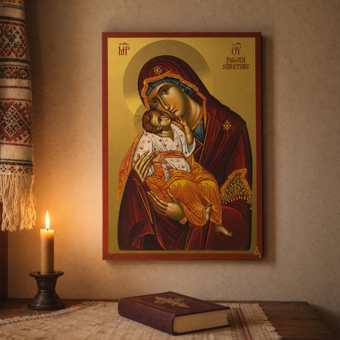 Icoană Maica Domnului Dulcea Sărutare 27 martie [3]