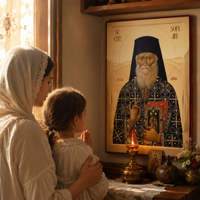 Icoană Sfântul Cuvios Mărturisitor Sofian de la Antim 16 septembrie [8]