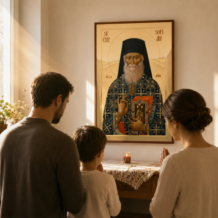 Icoană Sfântul Cuvios Mărturisitor Sofian de la Antim 16 septembrie [9]