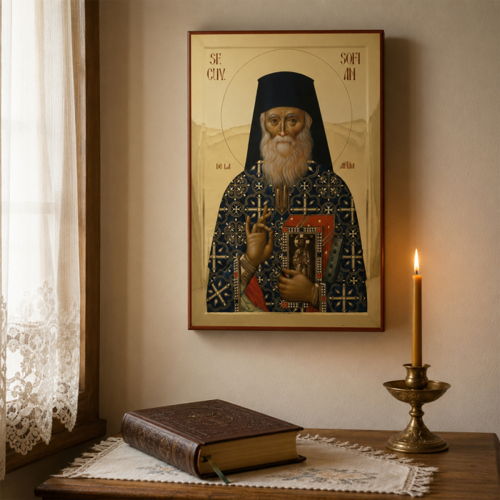 Icoană Sfântul Cuvios Mărturisitor Sofian de la Antim 16 septembrie [4]