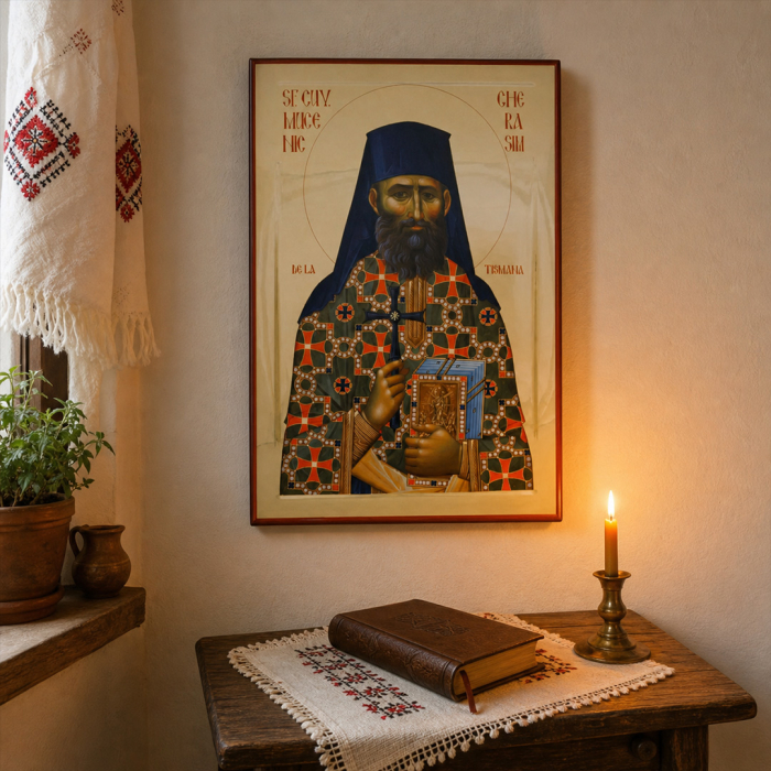 Icoană Sfântul Cuvios Mucenic Gherasim de la Tismana 26 decembrie [7]