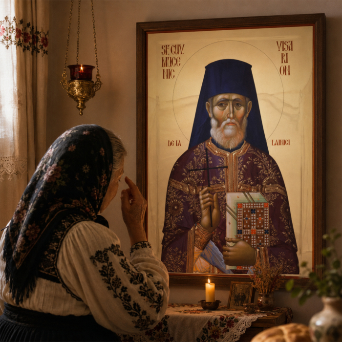 Icoană Sfântul Cuvios Mucenic Visarion de la Lainici 10 noiembrie [9]