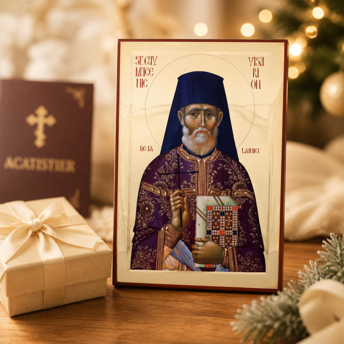 Icoană Sfântul Cuvios Mucenic Visarion de la Lainici 10 noiembrie [3]