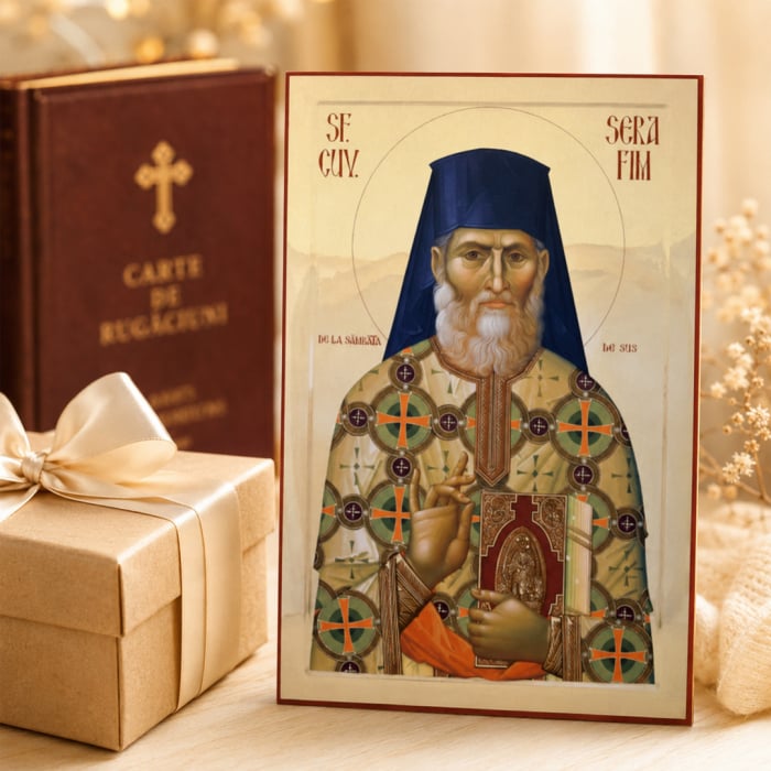 Icoană Sfântul Cuvios Serafim cel Răbdător de la Sâmbăta de Sus 20 decembrie [8]