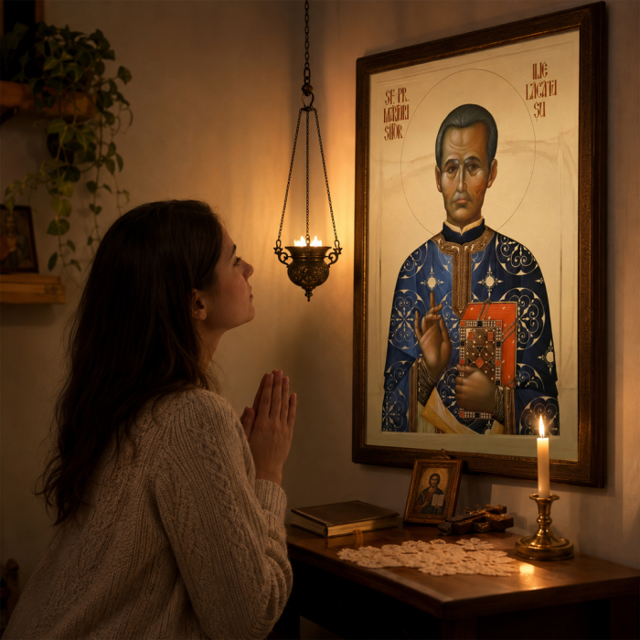 Icoană Sfântul Preot Mărturisitor Ilie Lăcătușu 22 iulie [5]