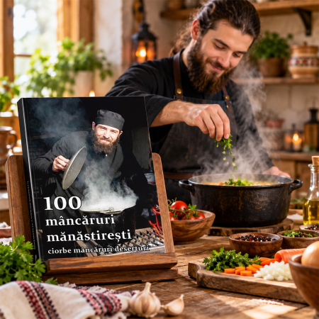 Copertă carte 100 mâncăruri mănăstirești. Ciorbe, mâncăruri, deserturi [9]