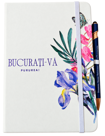 Agenda format A5 cu pix personalizata "Bucurati-va pururea!" [2]