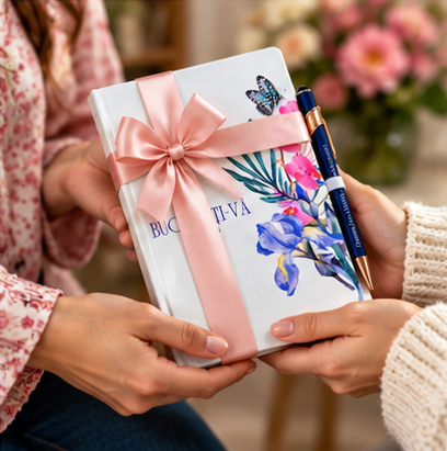 Agenda format A5 cu pix personalizata "Bucurati-va pururea!" [8]