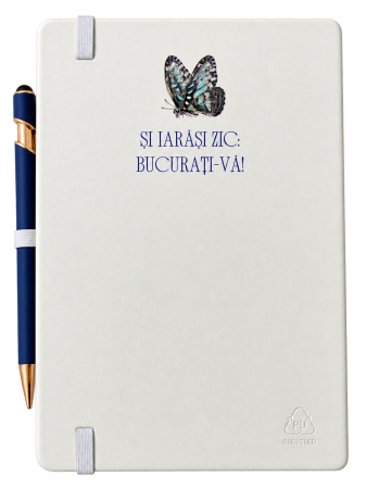Agenda format A5 cu pix personalizata "Bucurati-va pururea!" [1]