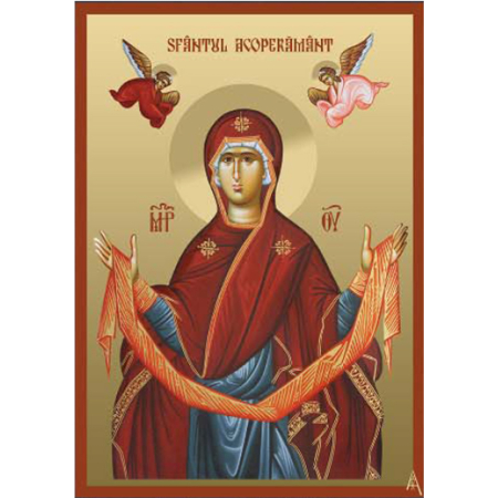 Icoane - Icoana Acoperamantul Maicii Domnului (01 octombrie) - litografie
