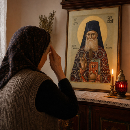 Icoană Sfântul Cuvios Calistrat de la Timișeni și Vasiova 10 mai [8]
