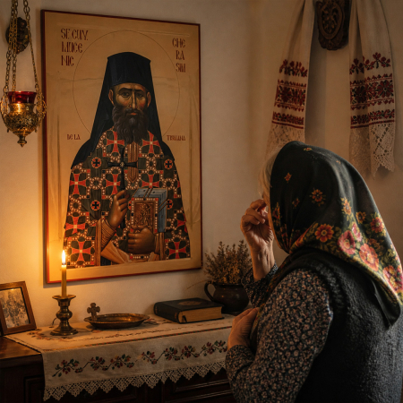 Icoană Sfântul Cuvios Mucenic Gherasim de la Tismana 26 decembrie [9]