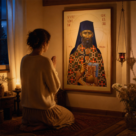 Icoană Sfântul Cuvios Mucenic Gherasim de la Tismana 26 decembrie [5]
