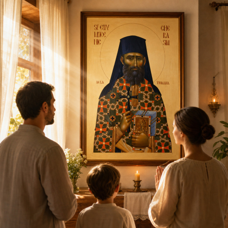 Icoană Sfântul Cuvios Mucenic Gherasim de la Tismana 26 decembrie [8]