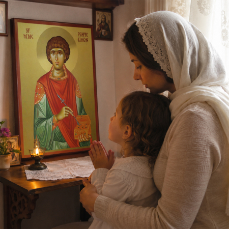Icoană Sfântul Pantelimon 27 iulie [7]