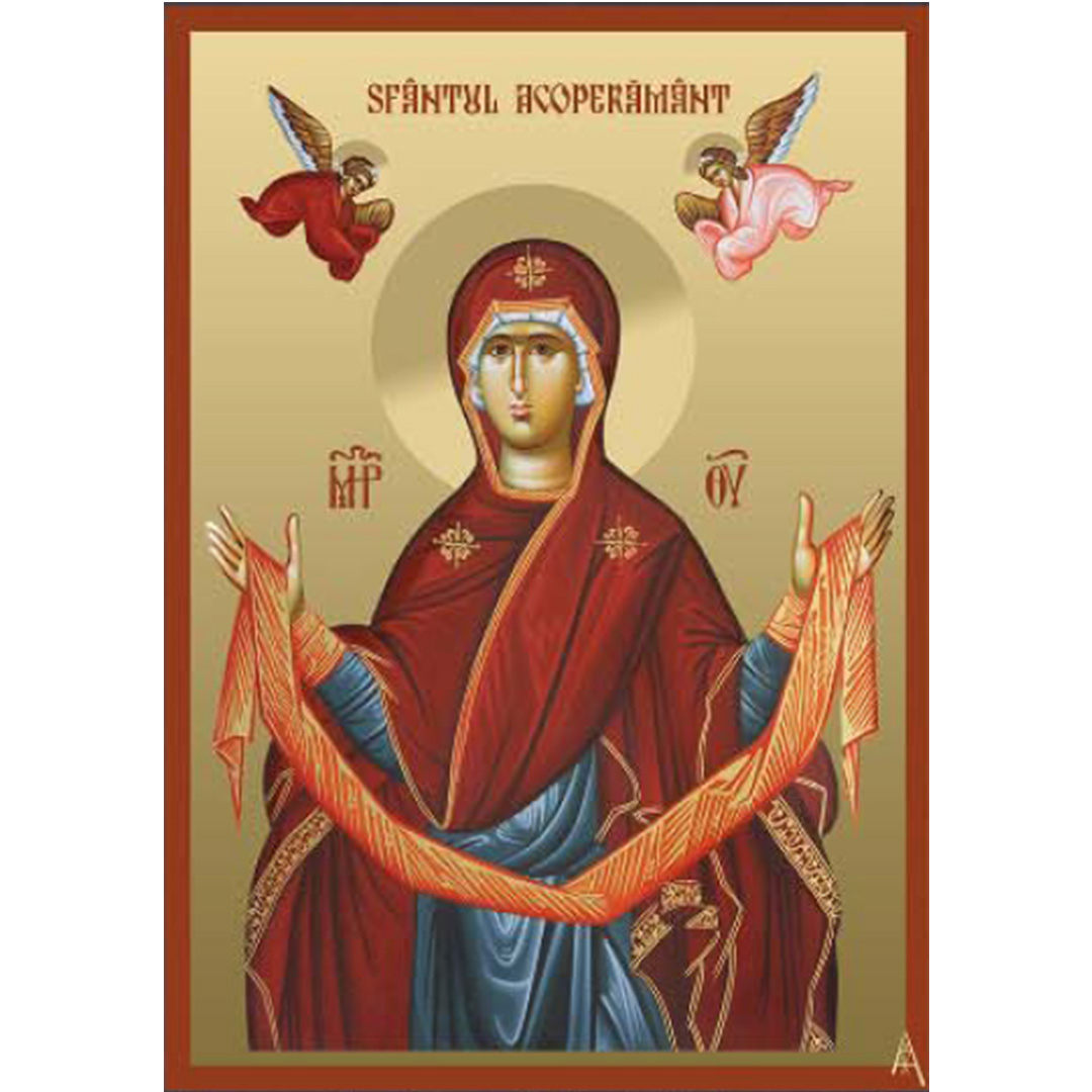 Icoana Acoperamantul Maicii Domnului (01 octombrie) - litografie