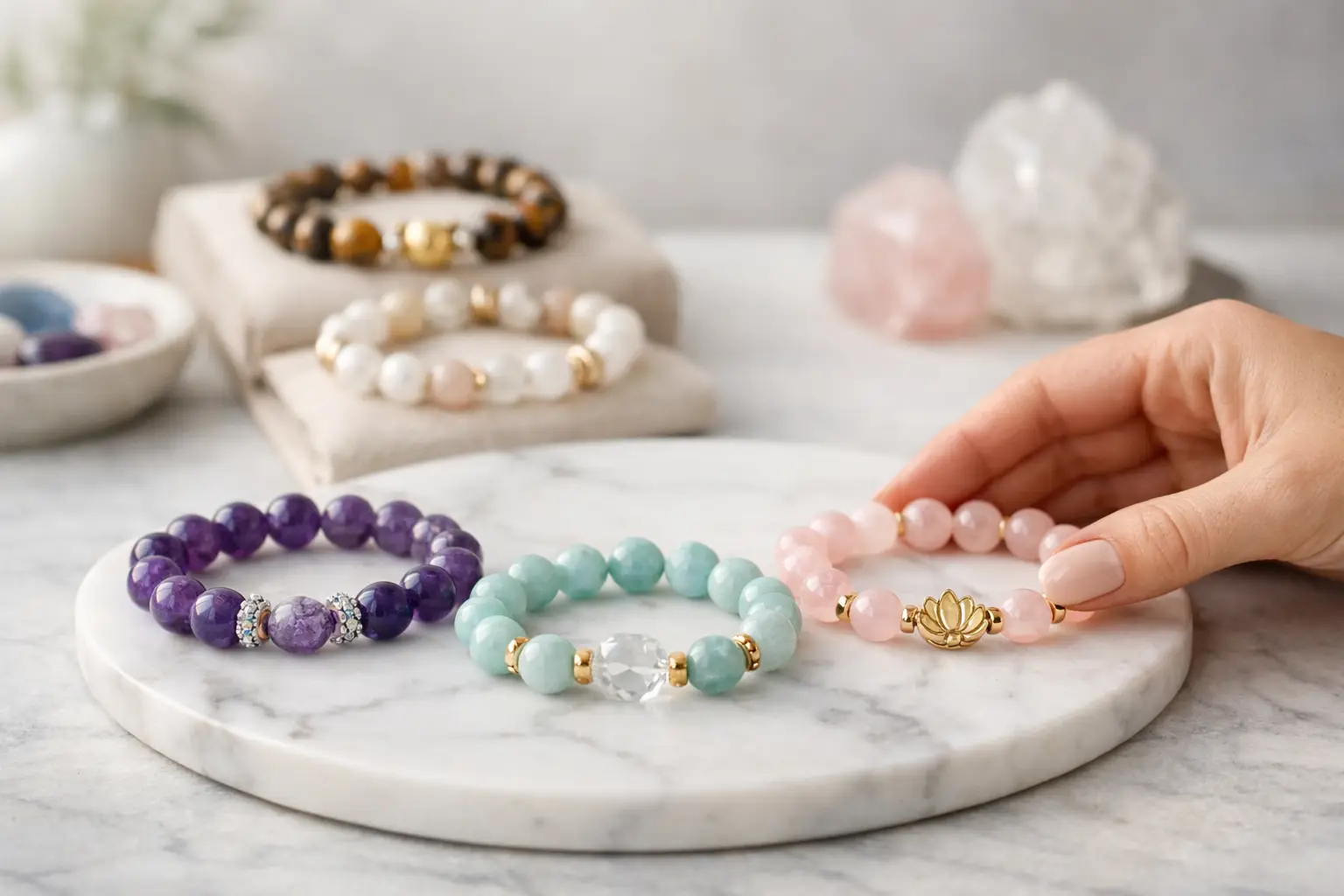 Brățări cu pietre naturale damă - cum le alegi