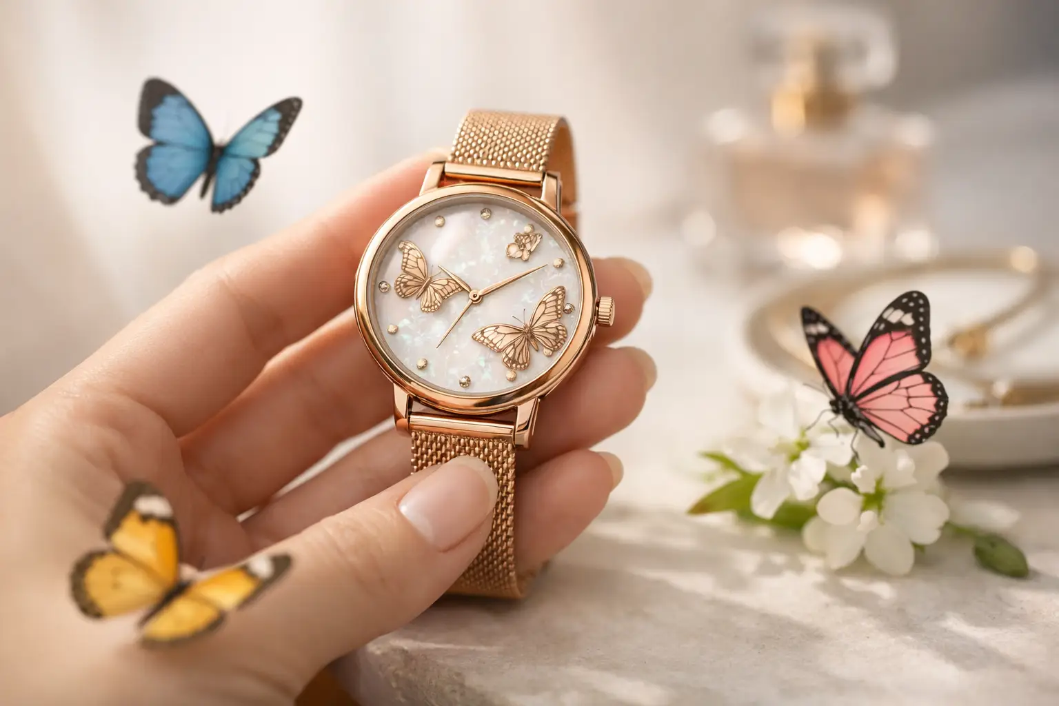 Ceasuri dama cu fluturi: cum le alegi bine