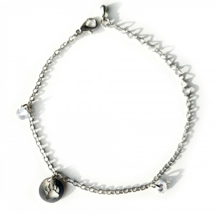 Brățară metalică argintie, 23cm, charm 10mm – Eleganță și rafinament [4]