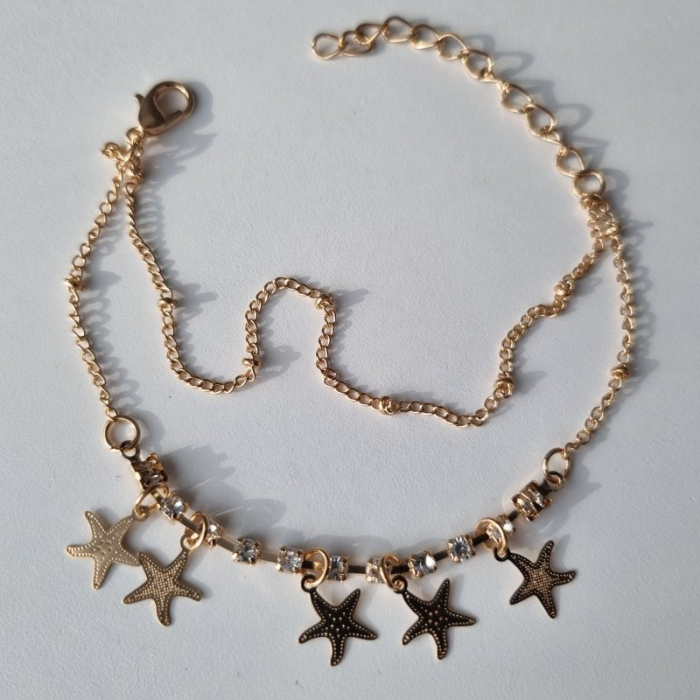 Brățară aurie cu stea de mare – Brățară metalică elegantă [4]
