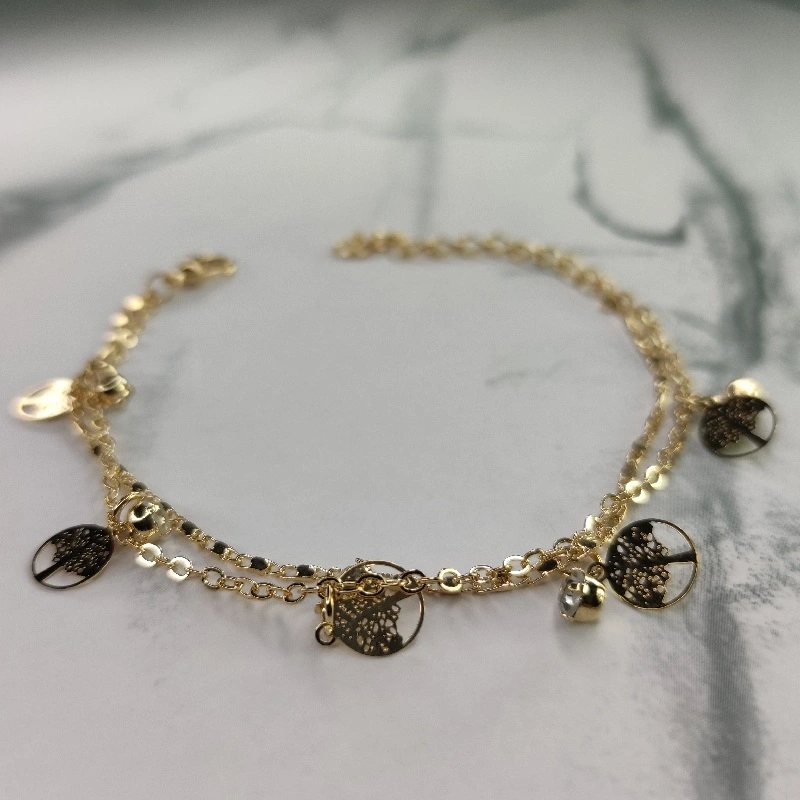 Bratari aurii de dama cu charm copacul vietii [6]