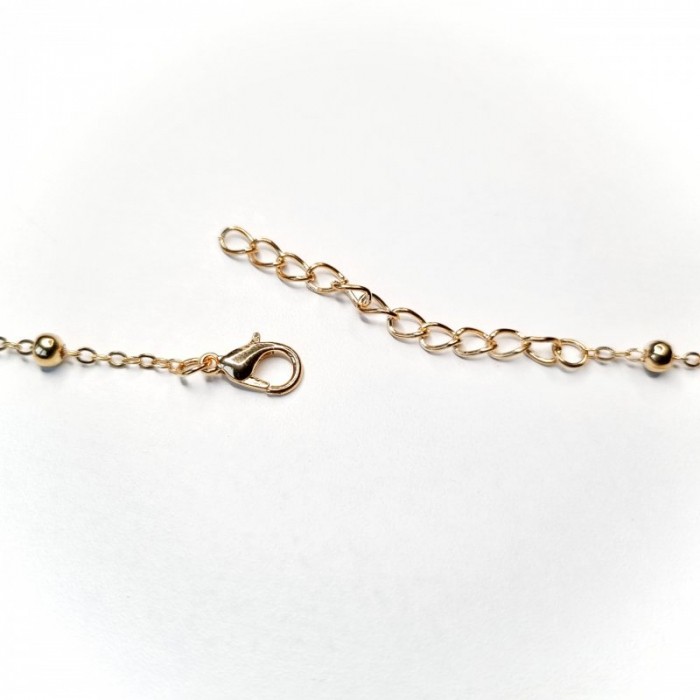 Bratara dama aurie cu charm trandafir [3]