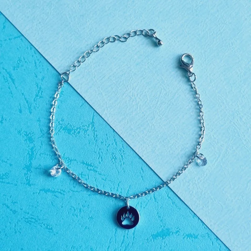 Brățară metalică argintie, 23cm, charm 10mm – Eleganță și rafinament [1]