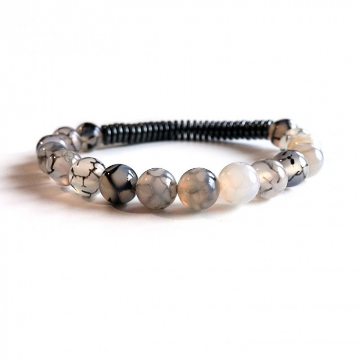 Bratara handmade din pietre semipretioase si snur elastic. [2]