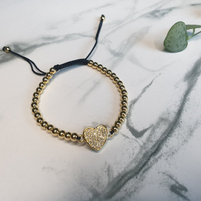 Bratara handmade cu charm inima [3]