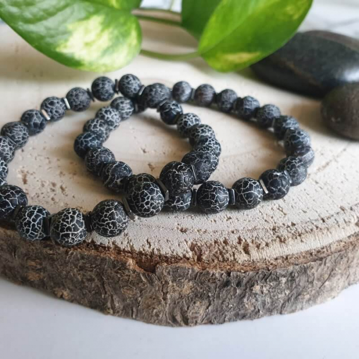 Bratara handmade din pietre semipretioase si snur cerat [4]