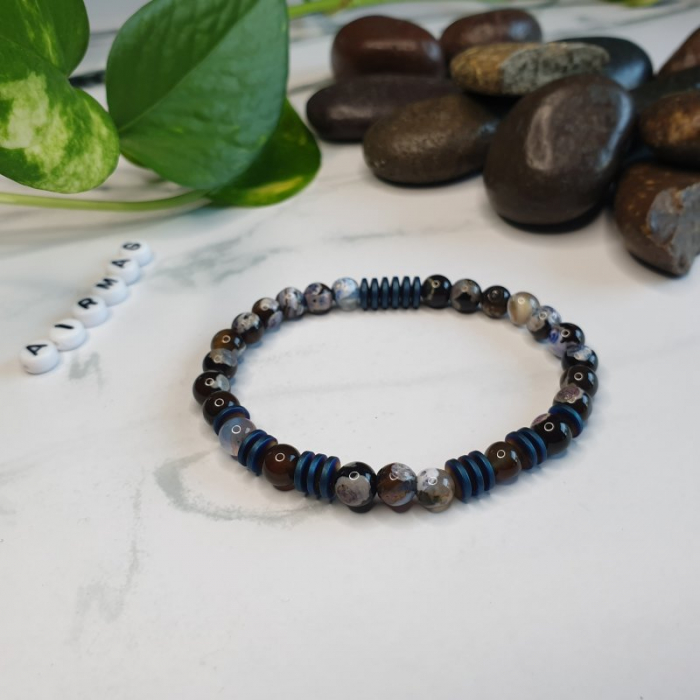 Bratara handmade din pietre semipretioase si snur elastic [4]