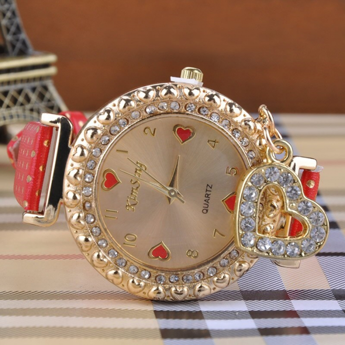 Ceas dama cu cristale si pandantiv inima [3]