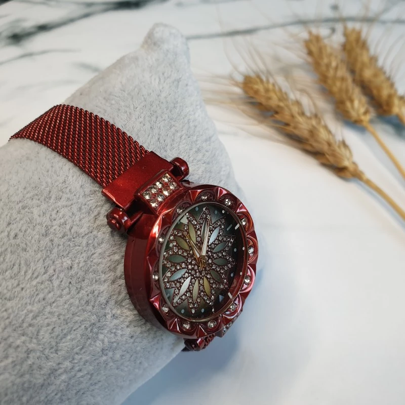 Ceas dama starry sky cu cristele si bratara metalica cu prindere magnetica [5]