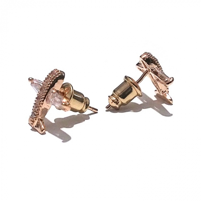 Cercei model avion cu cristale zirconiu [3]