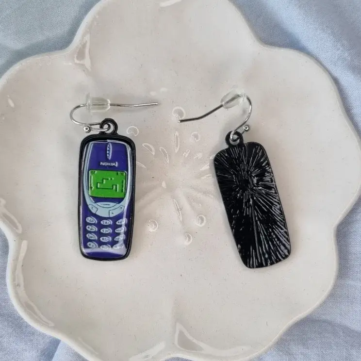 Cercei dama din metal, model telefon mobil [2]