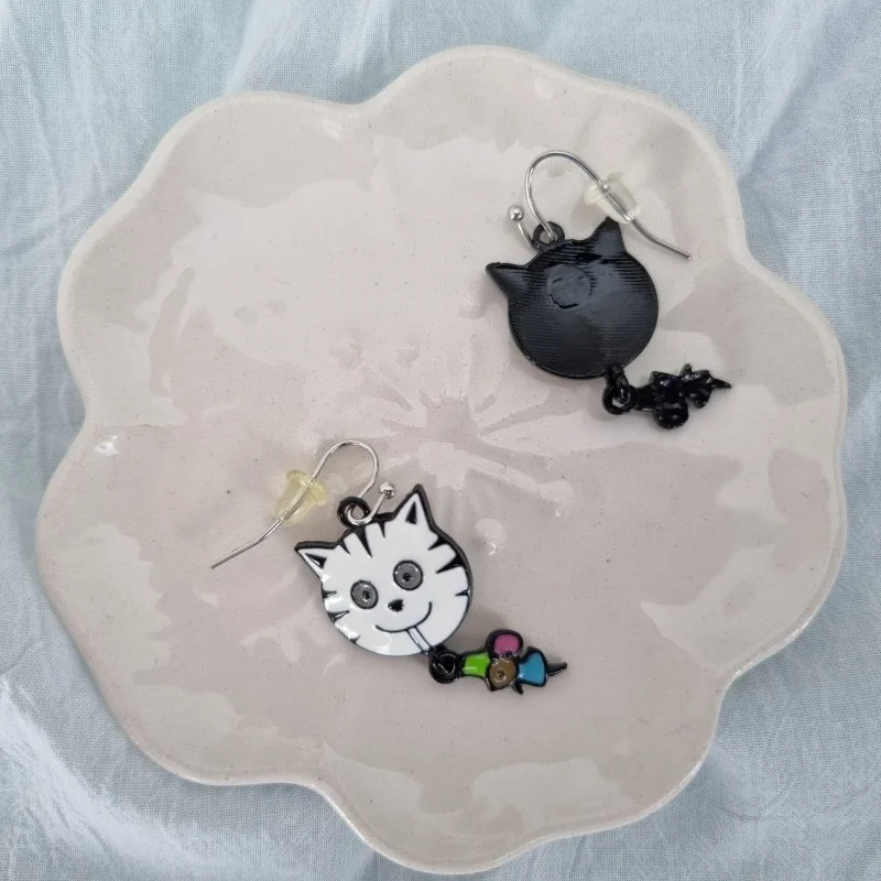 Cercei dama, model pisica cu soricel [3]