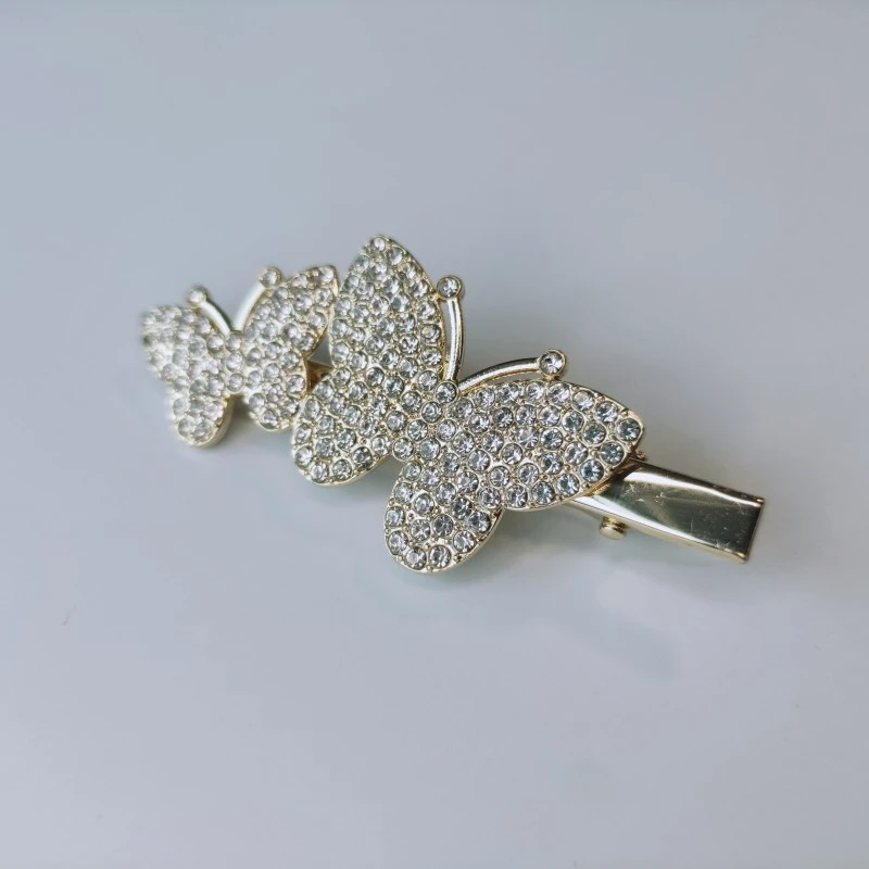 clama par, din metal, model fluture [3]