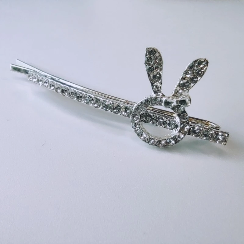 agrafa par, din metal, decorata cu pietricele [3]