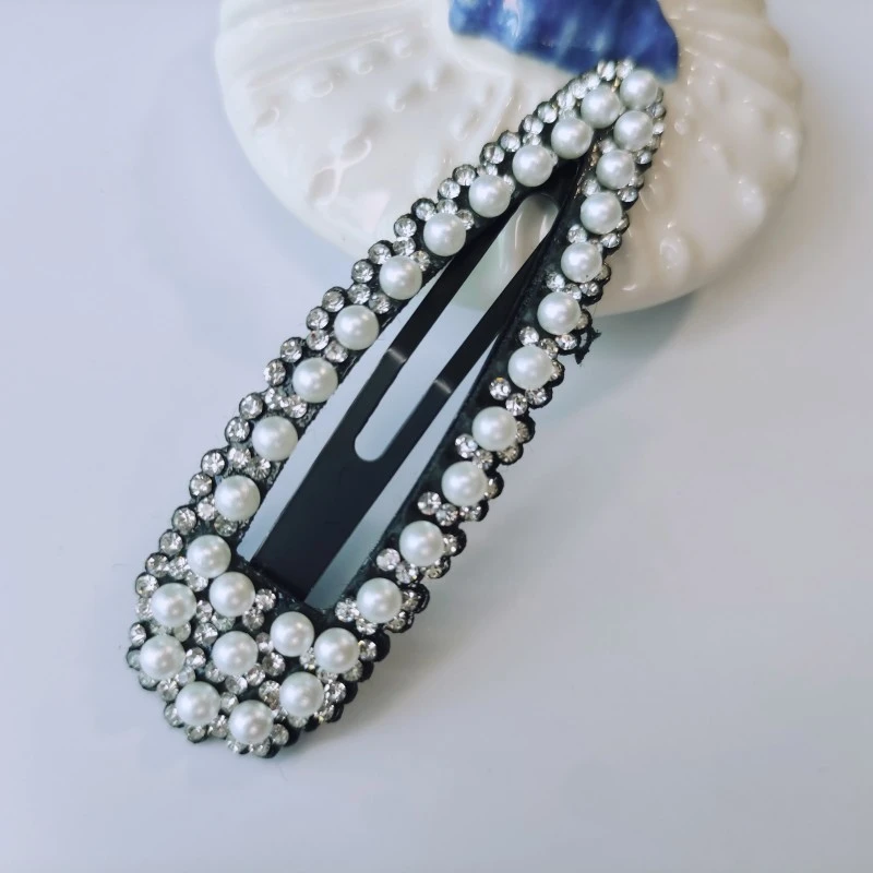 clama de par, eleganta, cu strasuri si perle din plastic [2]