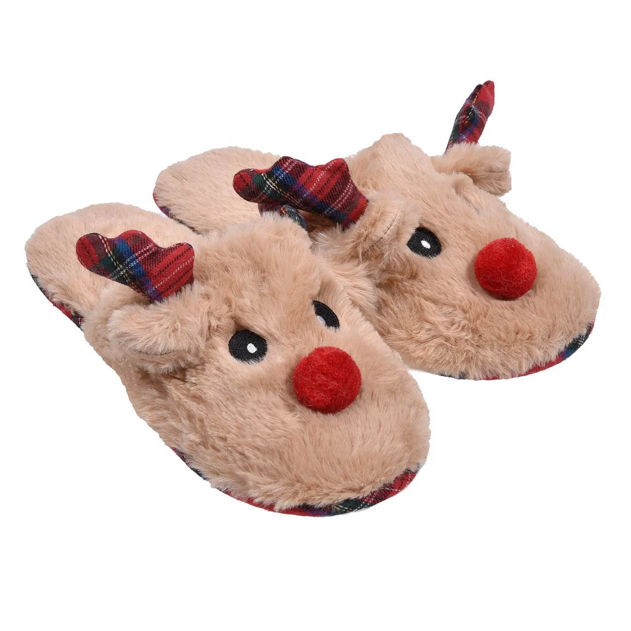 papuci dama, papuci de casa model cerb bej [2]