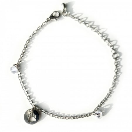Brățară metalică argintie, 23cm, charm 10mm – Eleganță și rafinament [3]